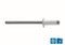 Bralo Remache estándar de aluminio/acero blanco, cabeza alomada