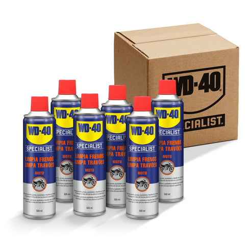 Pack de 6 uniades Limpia frenos de WD 40 Specialist Motorbike