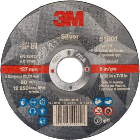 3M™ Disco de Desbaste Silver T42 | 125x7.0mm | Acero/Inox