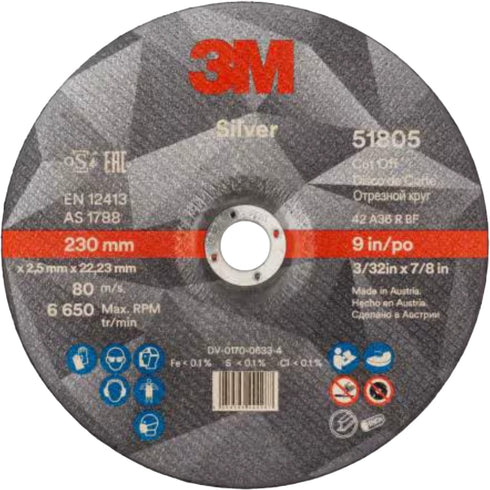 3M™ Disco de Desbaste Silver T42 | 230x7.0mm | Acero/Inox
