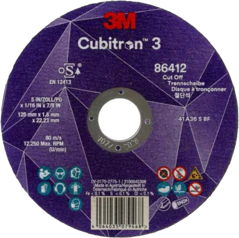 3M™ Disco de Corte Cubitron™ 3 (Gen. 3) | 115x1.6mm T41