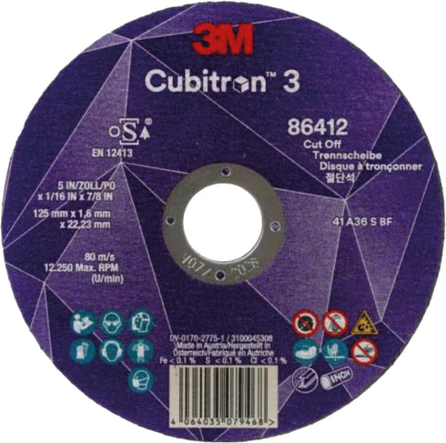 3M™ Disco de Corte Cubitron™ 3 (Gen. 3) | 125x2.5mm T41