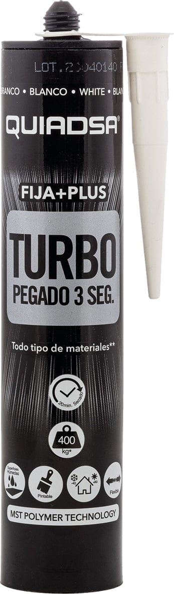 12x Quiadsa Fija Plus Turbo - Polímero Adhesivo Alta Resistencia