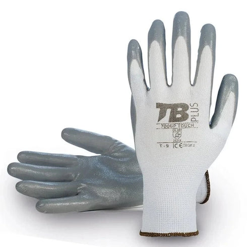 Guante nitrilo táctil blanco Tomas Bodero  700GP Touch poliéster Pack 10 unidades