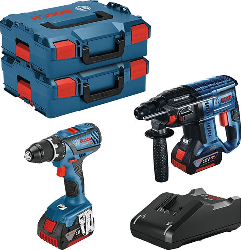 Bosch Combo Kit: Atornillador GSR 18V-28 + Martillo GBH 18V-21