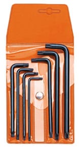 Juego de Llaves Allen Acodadas Bacho 1986 para TORX de 7 Piezas
