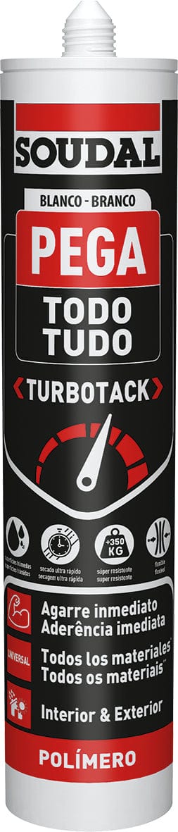 12 x Polimero Pegatodo Soudal Turbotack