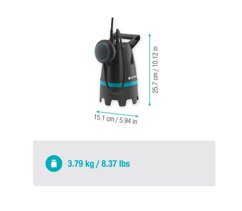 Gardena 10500 Basic - Bomba Sumergible Aguas Sucias 10500 l/h