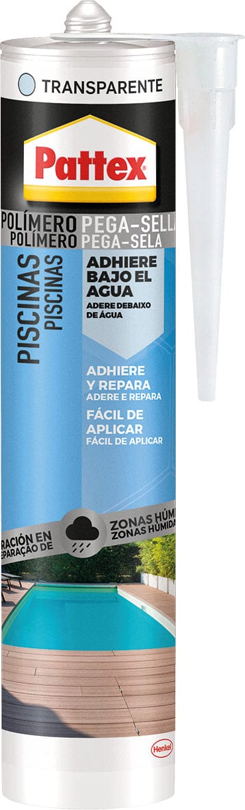 Pack de 12 unidades / Transparente / 280ml Adhesivo Pattex para Piscinas