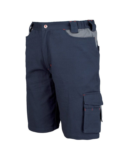 S / Azul Bermuda Issaline Stretch 8734B | CE CAT I | Bermuda laboral elástica · Azul, S, M, L, XL, XXL, Gris