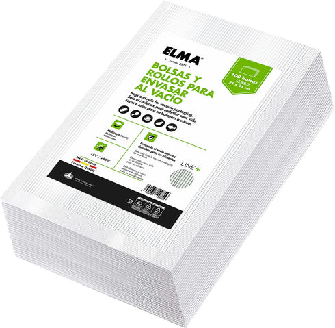 Bolsas Vacío Gofradas Elma 25x35 cm (100 uds) | Tamaño Grande