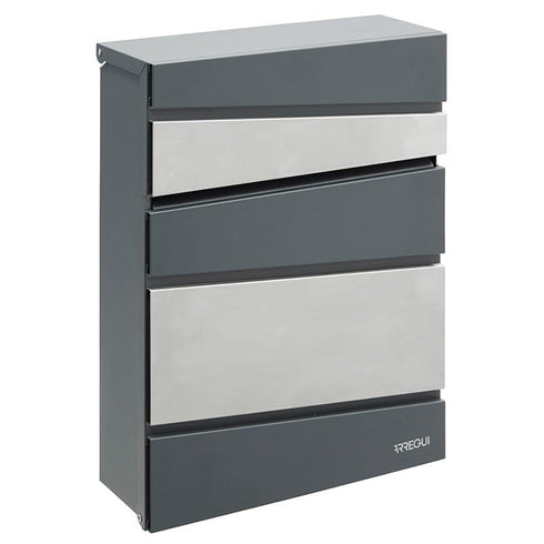 Buzón Arregui Flysch E-6925 Antracita — Acero + Inox | DIN A4