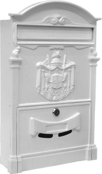 Blanco Buzón exterior aluminio imperial BTV