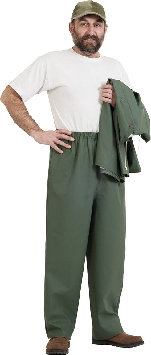 Verde / M Pantalón Impermeable PVC Verde Choiva 210 | Certificado EN 343