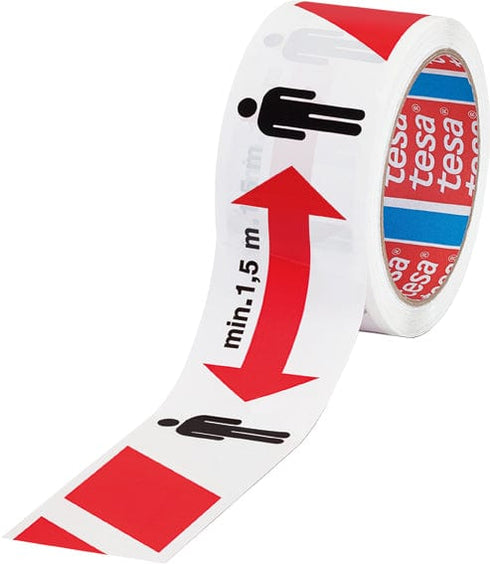 Pack de 7 unidades / 50m X 50mm Cinta de Distanciamiento Social Tesa-Tape