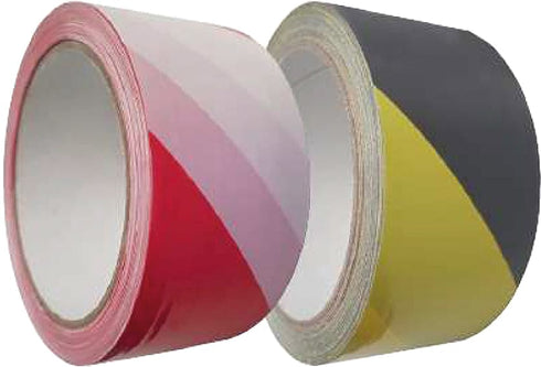 66m x 50mm / Rojo/Blanco Cinta de Señalización Adhesiva JG