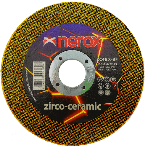 115x1x22.2mm / 1 Disco de corte fino Nerox ZC46 X BF Zirco Ceramic 