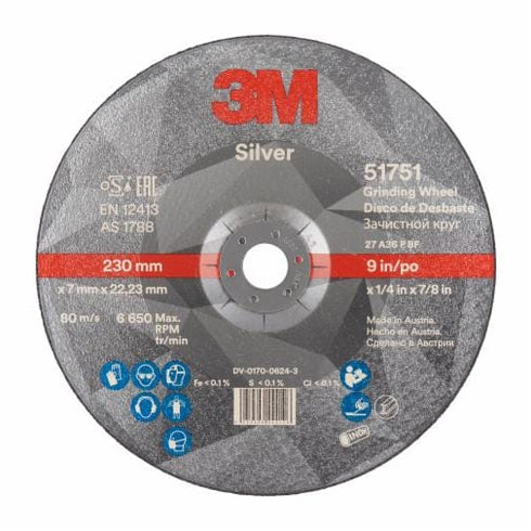 Disco de Desbaste Alto Rendimiento 3M™ Silver T27 con centro hundido | 230x7.0mm
