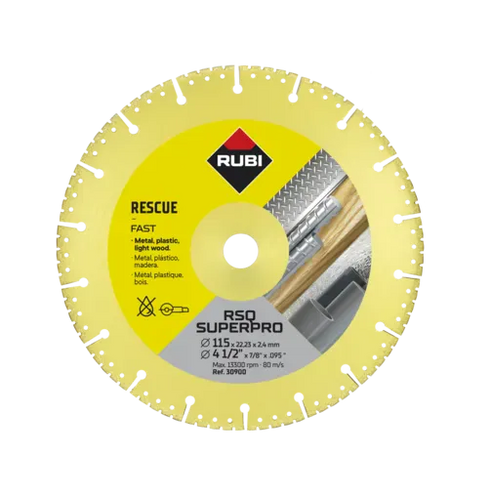 115mm Disco diamante rescate RUBI VACUUM BRAZED RSQ