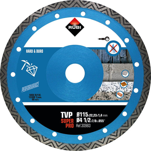 Disco de diamante RUBI TVP 115 mm SUPER PRO