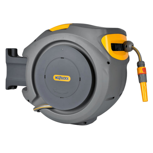 10m Manguera Enrollable Hozelock Auto Reel 10 m | Rebobinado Automático y Soporte 180°