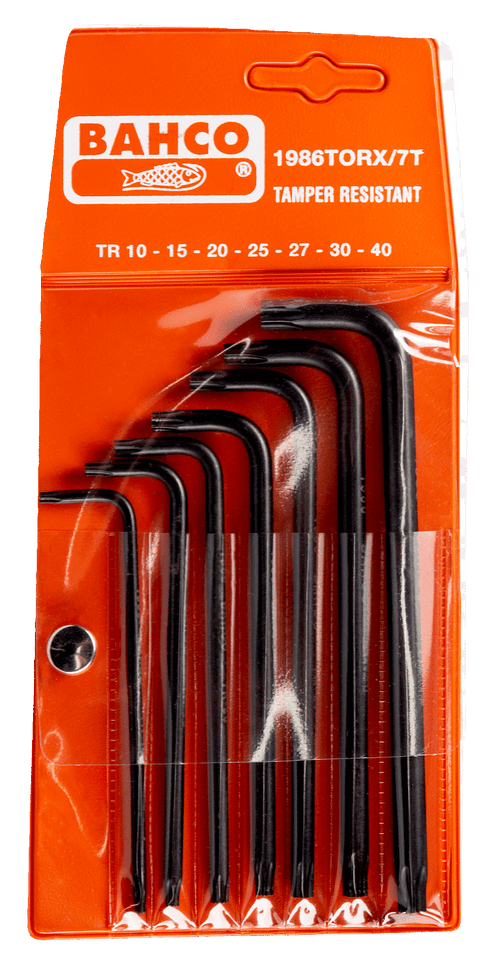 Juego Llaves Torx de Seguridad Bahco 1986 — 7 Piezas, Inviolables c…