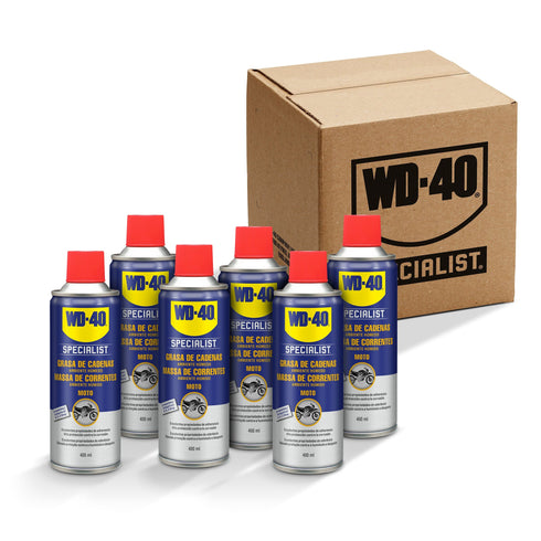 400ml / Pack de 6 unidades WD-40 Specialist Moto Grasa Cadenas Ambiente Húmedo