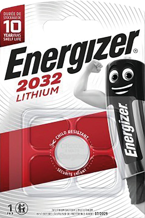 Pack de 10 unidades Pila de Boton de Litio Energizer CR2032 3V