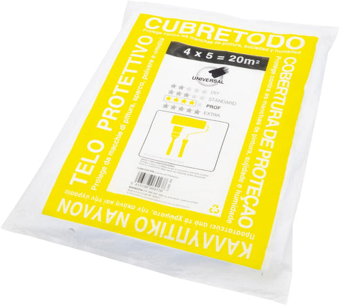 Plástico Cubretodo 4x5m (20m²) | Protección Pintura | Incremental