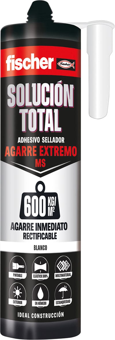 Pack de 12 unidades / 290ml / Blanco Polimero Adhesivo Fischer UltraAgarre