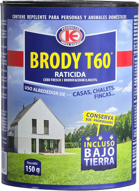 Raticida Cebo Fresco Brody T60 150GR |Eficaz y Seguro | Incremental.es