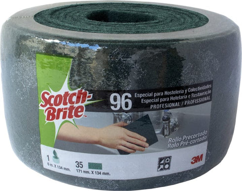 35 hojas de 174x134mm Rollo Precortado Scotch-Brite 3M | Fibra Abrasiva para Limpieza y Acabado