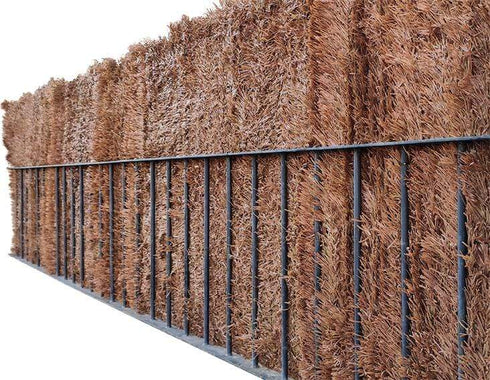 1.5x3m / Marron (tres tonos) Seto artificial de hoja fina Garbric