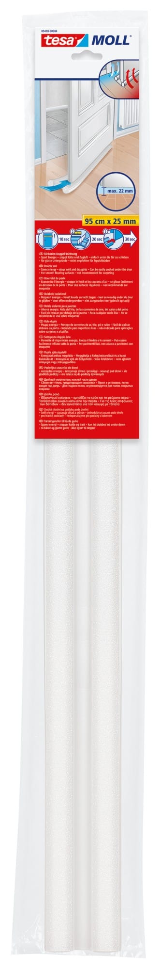 Gris / 1 unidad Burlete doble rollo tesa 5418