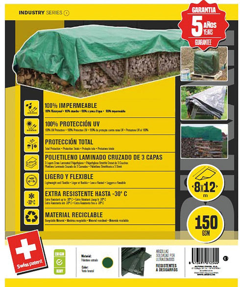 Verde / 2x3m Toldo de Polietileno Verde de Bikain