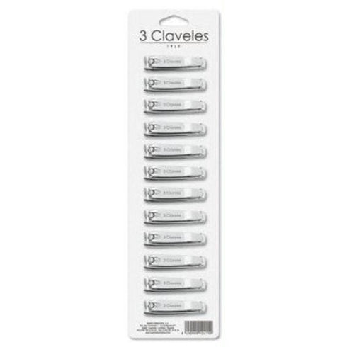 3 Claveles Cortauñas con lima 6cm expositor 12 unidades 3 Claveles.