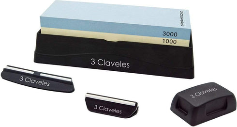 3 Claveles Set piedra afilado 1000/3000 con base 3 Claveles.