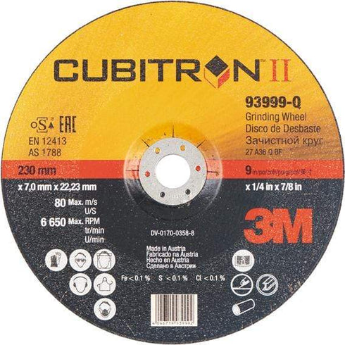3M 115x7 mm / 10 Unidades Disco de desbaste 3M Cubitron