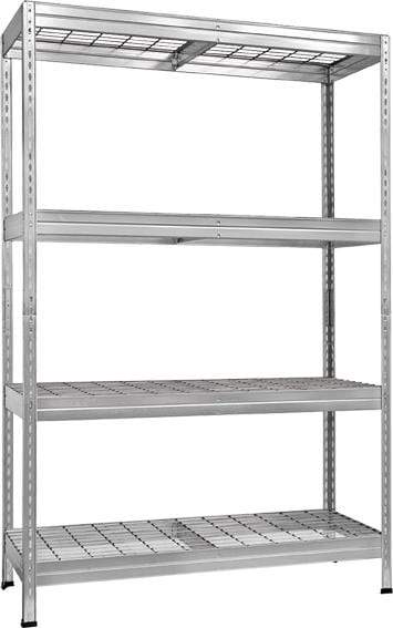 Ar Shelving Kit 4 estantes Rivet 300 180x120x45 galvanizado AR.
