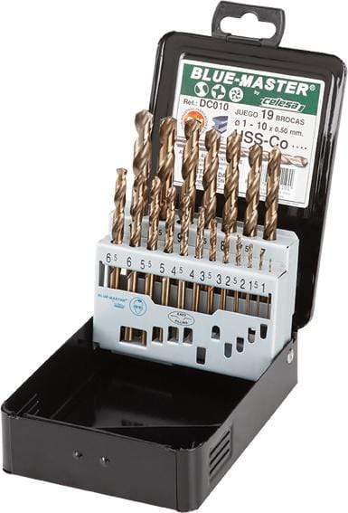BLUEMASTER JGO.BROCAS HSS/C DIN338-1-10X0,5MM DC010