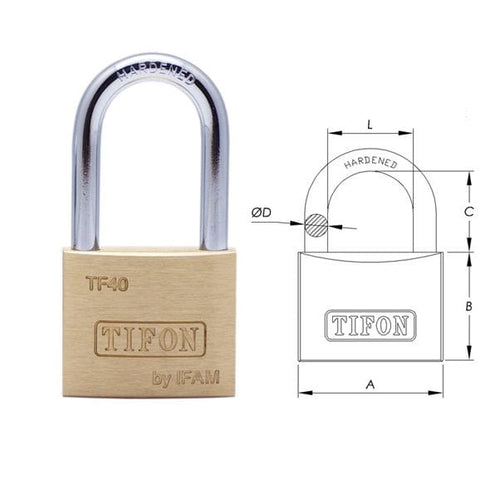 Incremental.es Candado Ifam serie Tifon TF30AL KN Pack de 6 uds