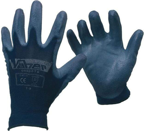 Faherma Precio por 1 Unidad. Recomendamos comprar packs de 12 Guante Faherma de Poliuretano azul