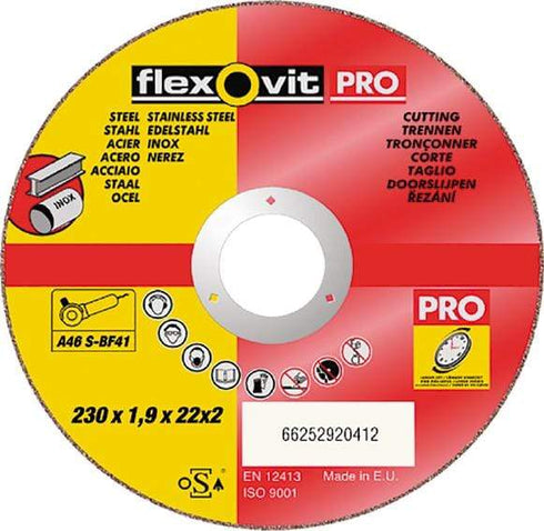 FLEXOVIT DISCO FLEXOVIT INOX A46SBF41 230X1,9X22