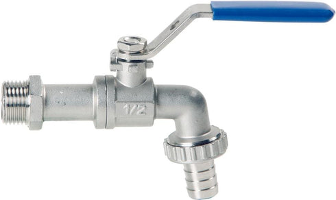 GENEBRE GRIFO CURVO 3063-1/2''X3/4'' MANGUERA INOX