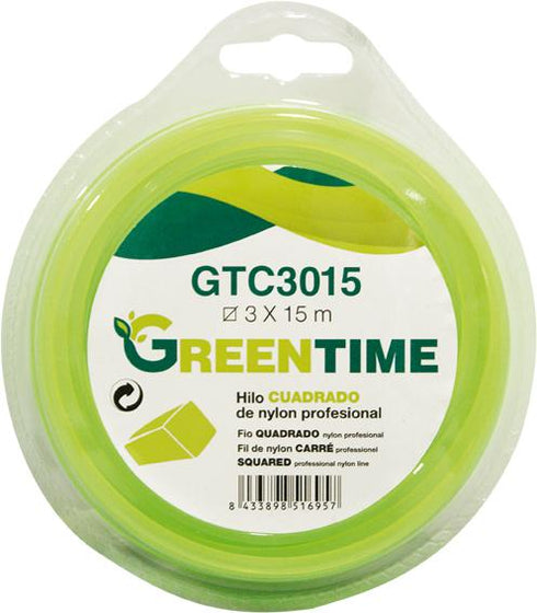 GREEN TIME HILO NYLON CUADRADO GTC3330 3,3MMX30M