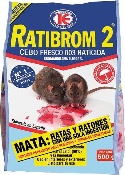 IMPEX RATICIDA CEBO FRESCO RATIBROM 20X500GR