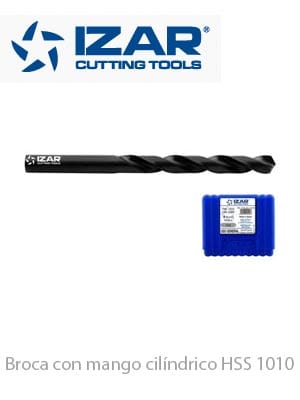 IZAR 1 mm - 10 unidades Broca Izar de mango cilíndrico DIN 338N HSS 1010