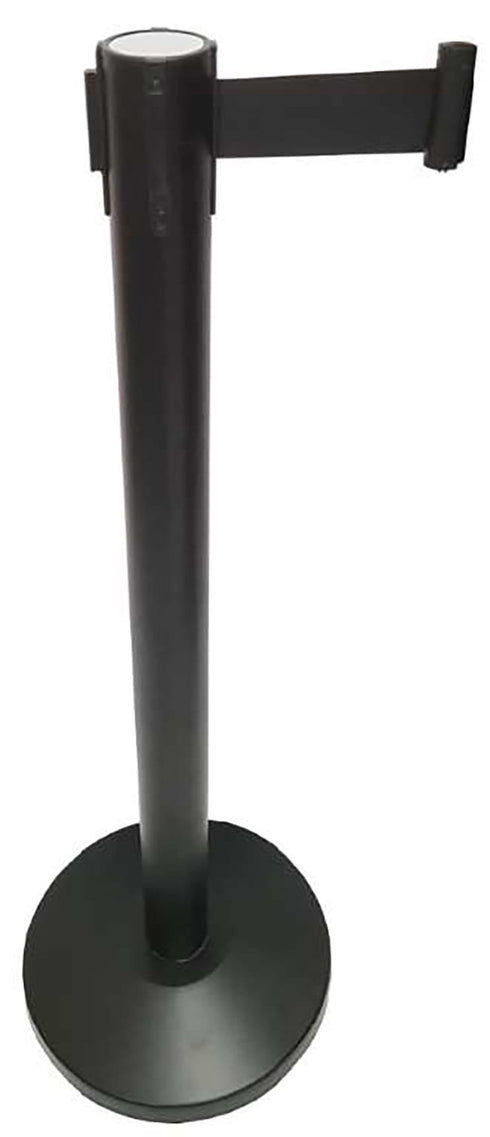 JG Señalizacion Poste negro con cinta retractil 2m 10904ex JG Señalizacion (2 unidades)