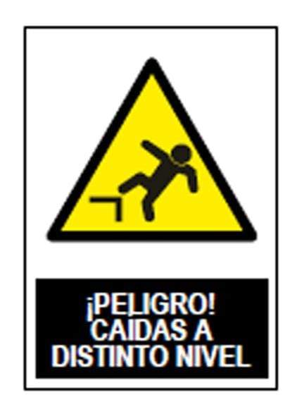 Señal advertencia-peligro-caida-distinto-nivel-sa1004-JG Señalizacion