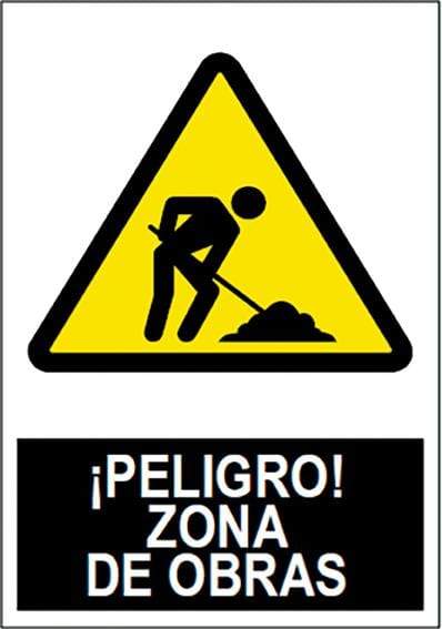 JG Señalizacion Señal peligro zona de obras sa1042 40x30 JG Señalizacion